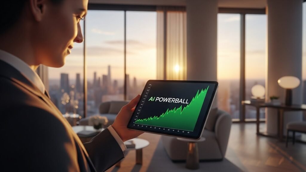 3세대 AI파워볼을 통해 안정적인 수익을 창출하는 유저의 모습